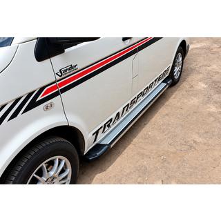 Боковые Подножки Rainbow (2 шт., Алюминий) Volkswagen T5 Caravelle 2004-2010 гг. фото 3