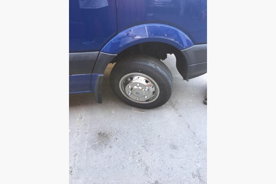 Volkswagen Crafter 2006-2016 гг. Колпаки из нержавейки Exclusive V1 (2-составные, 4 шт) Фото 8