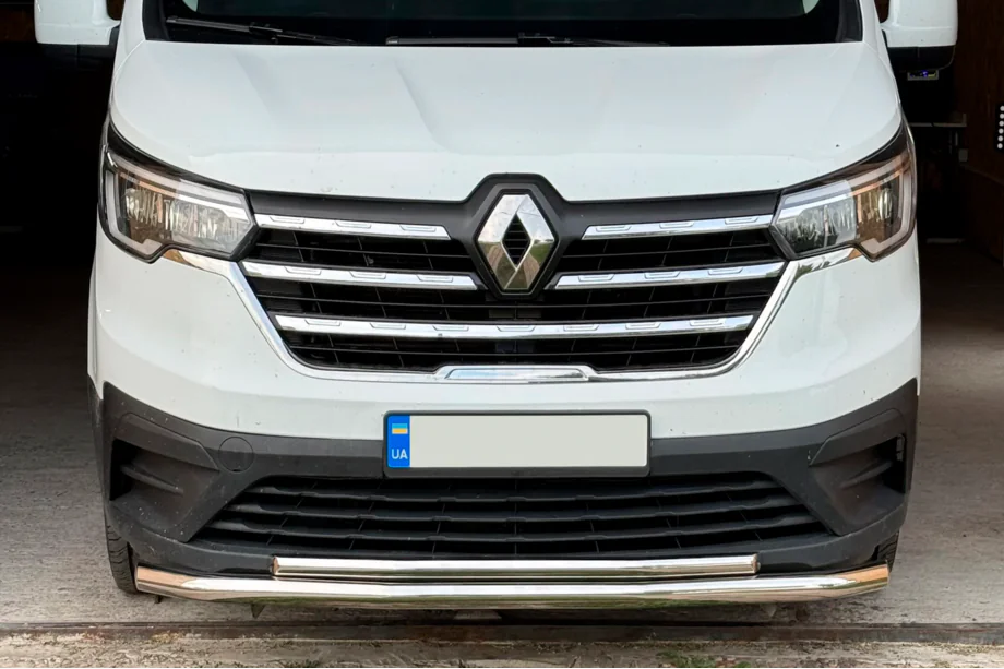 Nissan NV300/Primastar 2016- гг. Передняя защита ST014 (нержавейка) Image