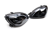 Mercedes S-class W220 1998-2005 гг. Передние фары с LED дневными ходовыми огнями (2 шт) фото 3