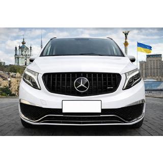 Передняя решетка GT Panamericana Черная (2014-2019 для V-class) фото 1