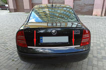 Skoda Superb 2001-2009 гг. Накладка на багажник нержавейка фото 1