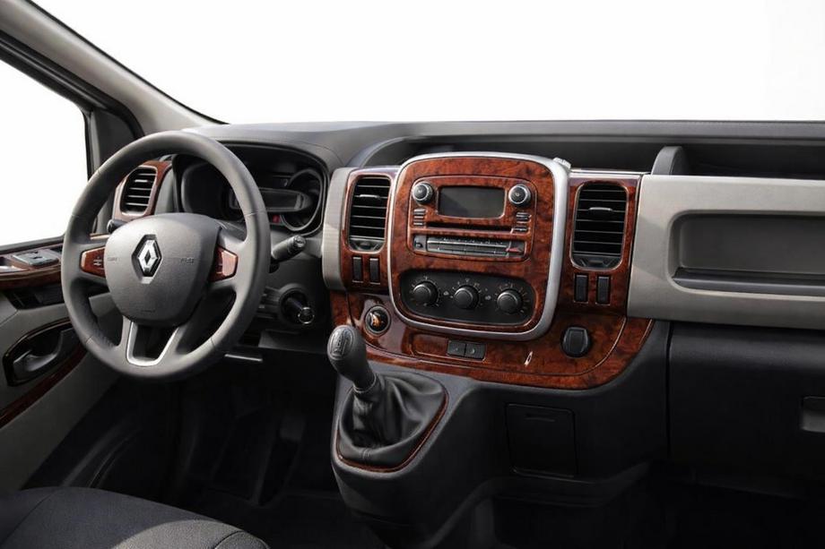 Renault Trafic 2015- гг. Накладка на торпедо Алюминий Image