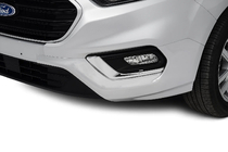 Ford Custom 2013-2022 гг. Накладки на противотуманные фары 2018+ (2 шт., нержавейка) Carmos - Турецкая Нержавеющая Сталь фото 1
