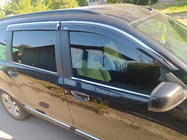 Dacia Lodgy 2012-2022 гг. Ветровики с хромированным молдингом (4 шт, Niken) фото 4