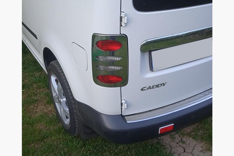 Volkswagen Caddy 2010-2015 гг. Хром Накладки на Задние Фонари V2 (2 шт., Нерж. сталь) Image