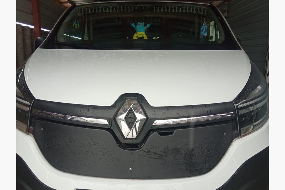 Renault Trafic 2015- гг. Зимняя накладка на решетку радиатора (2015-2020) Матовый Фото 2