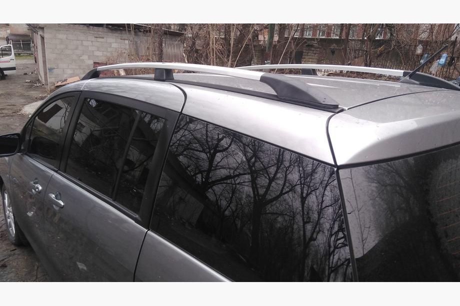 Mazda 5 2010-2018 гг. Алюминиевые рейлинги (хром) Пластиковые опоры крепления Фото 3
