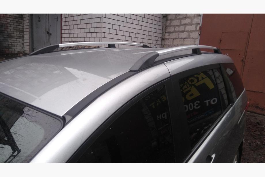 Mazda 5 2010-2018 гг. Алюминиевые рейлинги (хром) Пластиковые опоры крепления Фото 2