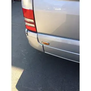 Хромированные окантовки габаритных огней (6 шт, нержавейка) Mercedes Sprinter W906 2006–2018 гг. фото 3