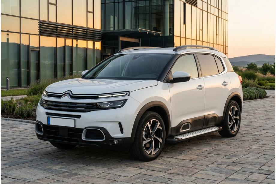 Citroen C5 Aircross 2017-2025 гг. Боковые Подножки Allmond Grey (2 шт, Алюминий) Image