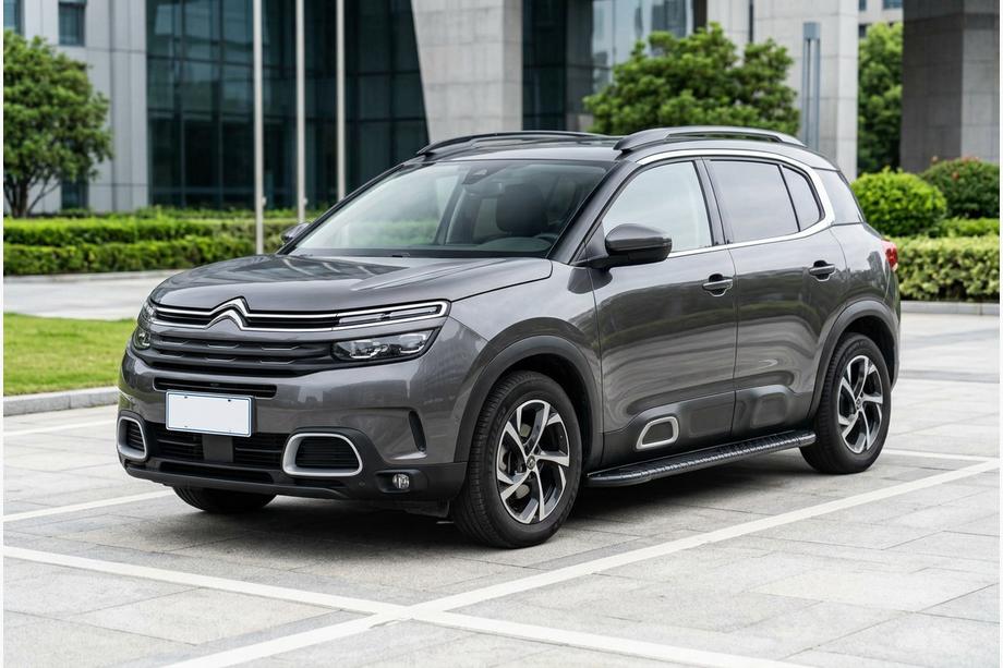 Citroen C5 Aircross 2017-2025 гг. Боковые Подножки Bosphore Black (2 шт., Алюминий) Фото 1
