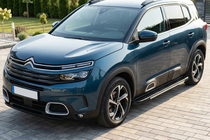 Citroen C5 Aircross 2017-2025 гг. Боковые Подножки Bosphore Grey (2 шт., Алюминий) фото 1