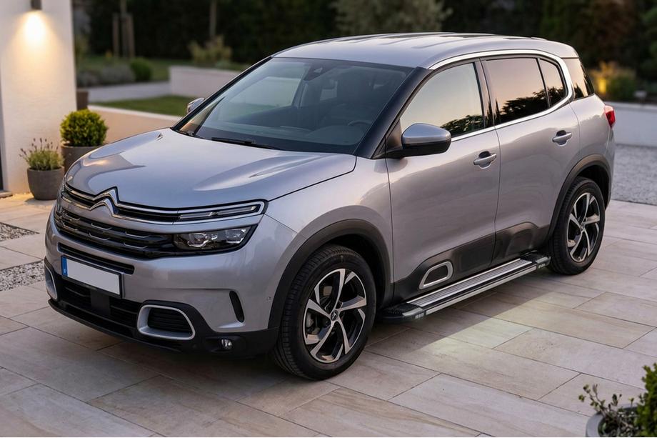 Citroen C5 Aircross 2017-2025 гг. Боковые Подножки Rainbow (2 шт., Алюминий) Image