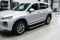 Hyundai Santa Fe 4 2018-2023 гг. Боковые Подножки Duru (2 шт., Алюминий) фото 1