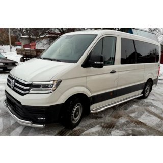 Передняя защита ST085 Нержавейка Volkswagen Crafter 2016- гг. фото 4