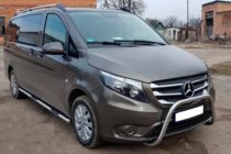 Mercedes Vito/V-class W447 2014- гг. Защита переднего бампера WT006 (нержавейка) фото 1