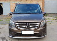 Mercedes Vito/V-class W447 2014- гг. Передняя защита ST008 (нержавейка) фото 1