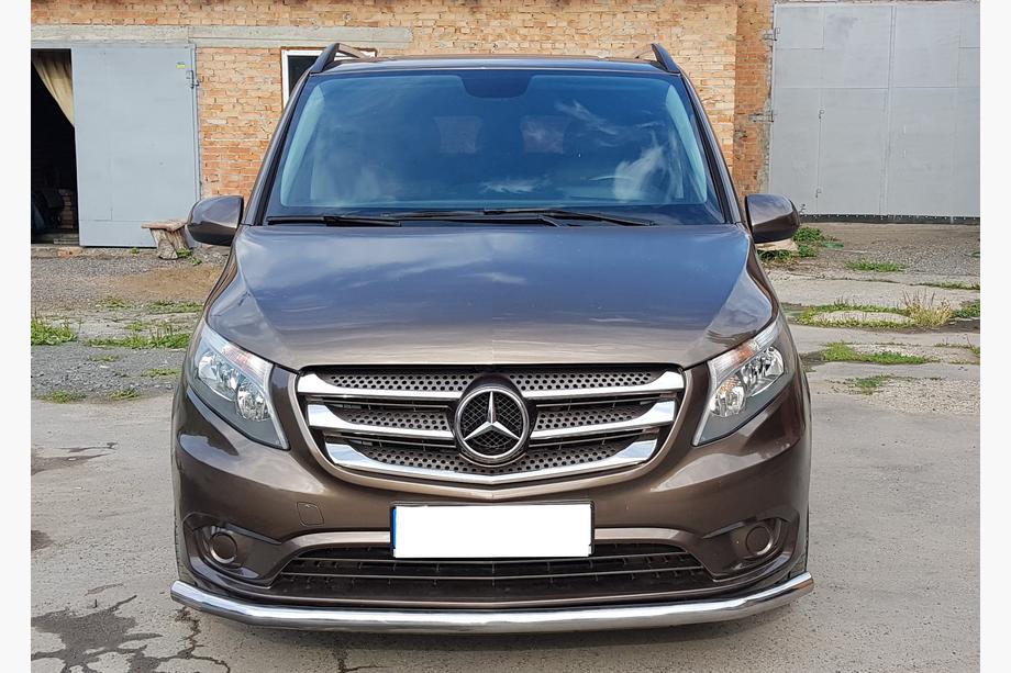 Mercedes Vito/V-class W447 2014- гг. Передняя защита ST008 (нержавейка) Image