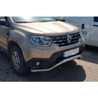 Передняя защита WT008 (нерж. сталь) Dacia Duster 2018-2024 гг. фото 2