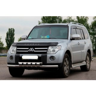 Передняя Защита ST015-13 (Нержавейка) Mitsubishi Pajero Wagon IV 2006-2021 гг. фото 3