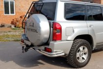 Nissan Patrol Y61 1997-2011 гг. Задняя дуга AK005-3 (нержавейка) фото 2