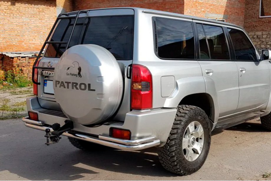 Nissan Patrol Y61 1997-2011 гг. Задняя дуга AK005-3 (нержавейка) Фото 4