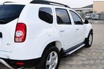 Dacia Duster 2008-2018 гг. Боковые Подножки X5-Тип (2 шт., Алюминиевый Профиль) фото 1