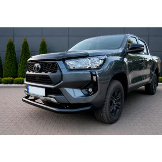 Передняя защита Texas для 2020+ (76мм, черный) Toyota Hilux 2015- гг. фото 1