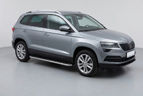 Skoda Karoq 2018- гг. Боковые Подножки Maydos V1 (2 шт., Алюминий и Нержавейка) фото 1