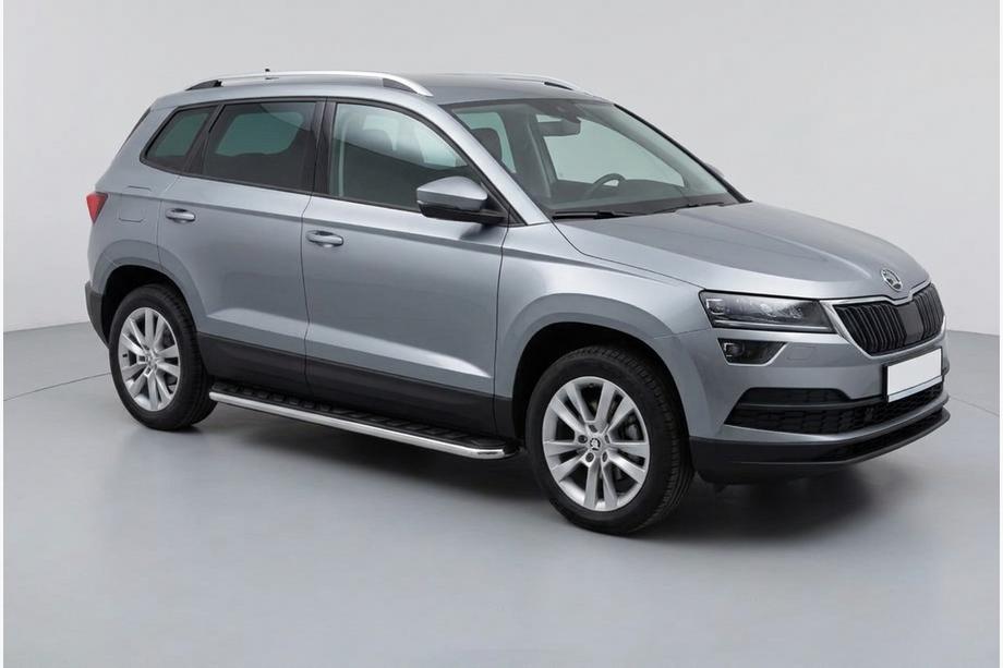 Skoda Karoq 2018- гг. Боковые Подножки Maydos V1 (2 шт., Алюминий и Нержавейка) Image