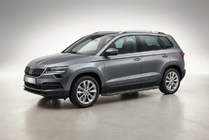 Skoda Karoq 2018- гг. Боковые Подножки Allmond Black (2 шт., Алюминий) фото 1