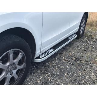 Боковые Подножки Tayga V2 (2 шт., Алюминий) Audi Q5 2008-2017 гг. фото 1
