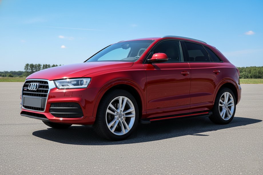 Audi Q3 2011-2019 гг. Боковые Подножки Maya Red (2 шт., Алюминий) Фото 1