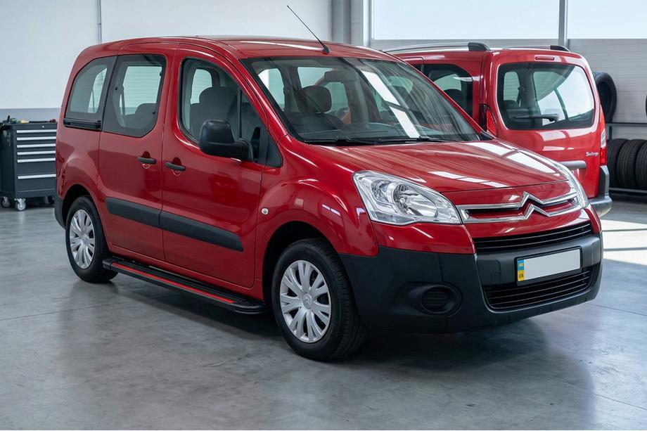 Citroen Berlingo 2008-2018 гг. Боковые Подножки Maya Red (2 шт., Алюминий) Фото 1