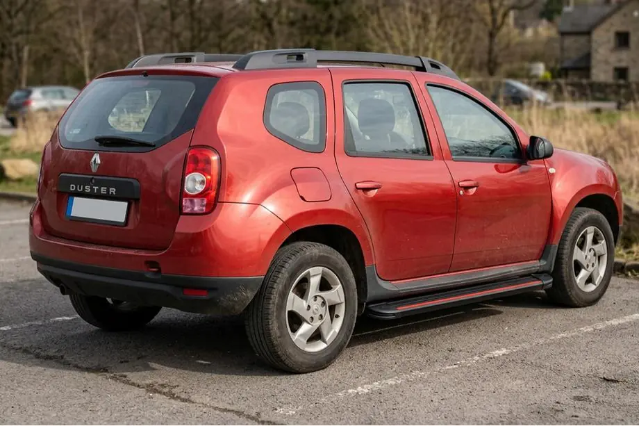 Dacia Duster 2008-2018 гг. Боковые Подножки Maya Red (2 шт., Алюминий) Фото 1