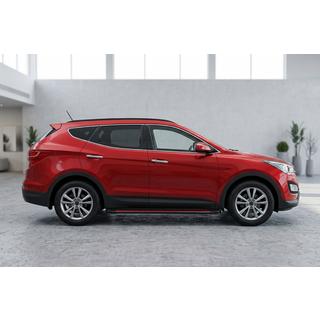Боковые Подножки Maya Red (2 шт., Алюминий) Hyundai Santa Fe 3 2012-2018 гг. фото 1