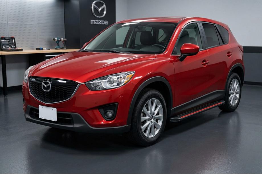 Mazda CX-5 2012-2017 гг. Боковые Подножки Maya Red (2 шт., Алюминий) Image