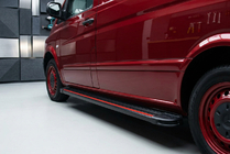 Mercedes Vito/V-class W447 2014- гг. Боковые Подножки Maya Red-Black (2 шт., Алюминий) Короткая и Средняя фото 1