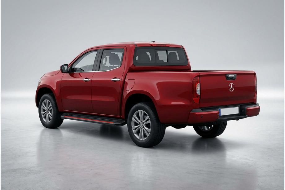 Mercedes X class 2017-2020 гг. Боковые Подножки Maya Red (2 шт., Алюминий) Image