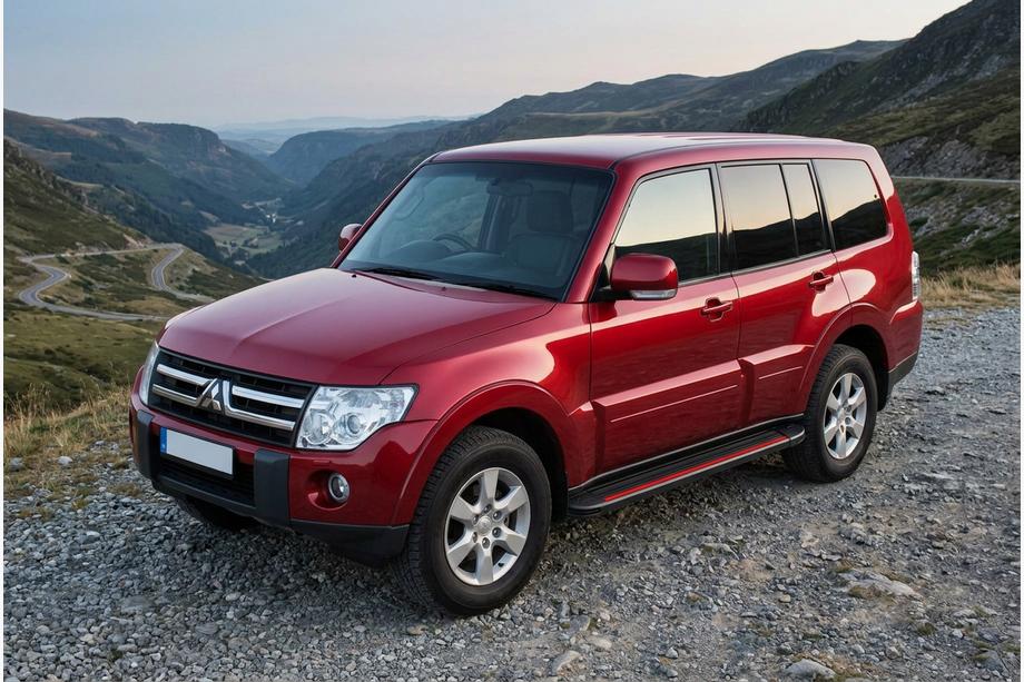 Mitsubishi Pajero Wagon IV 2006-2021 гг. Боковые Подножки Maya Red (2 шт., Алюминий) Фото 1