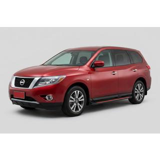 Боковые Подножки Maya Red (2 шт., Алюминий) Nissan Pathfinder R52 2012-2021 гг. фото 1
