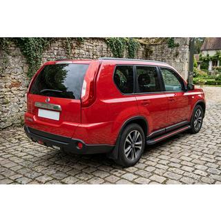 Боковые Подножки Maya Red (2 шт., Алюминий) Nissan X-trail T31 2007-2014 гг. фото 1