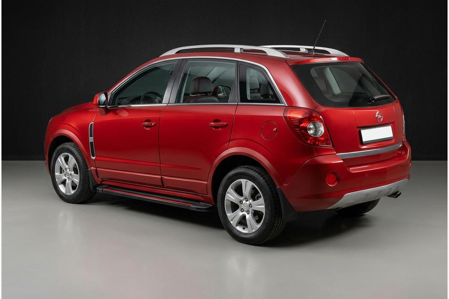 Opel Antara 2006-2017 гг. Боковые Подножки Maya Red (2 шт., Алюминий) Image