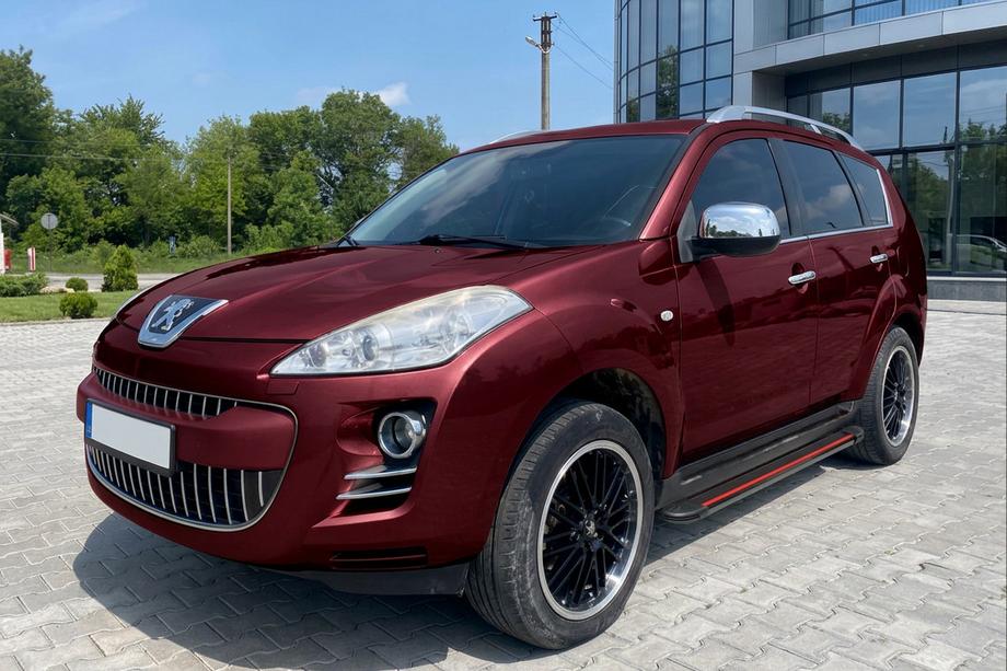 Peugeot 4007 2007-2013 гг. Боковые Подножки Maya Red (2 шт., Алюминий) Фото 1