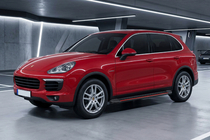 Porsche Cayenne 2010-2017 гг. Боковые Подножки Maya Red (2 шт., Алюминий) фото 1