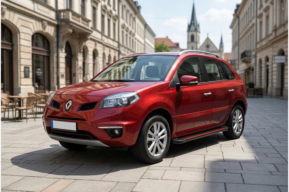 Renault Koleos 2008-2016 гг. Боковые Подножки Maya Red (2 шт., Алюминий) Image