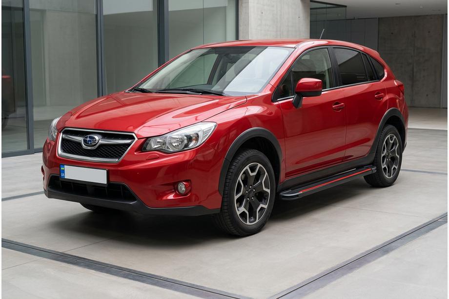 Subaru XV 2011-2017 гг. Боковые Подножки Maya Red (2 шт., Алюминий) Фото 1