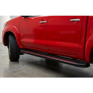 Боковые Подножки Maya Red (2 шт., Алюминий) Toyota Hilux 2006-2015 гг. фото 1
