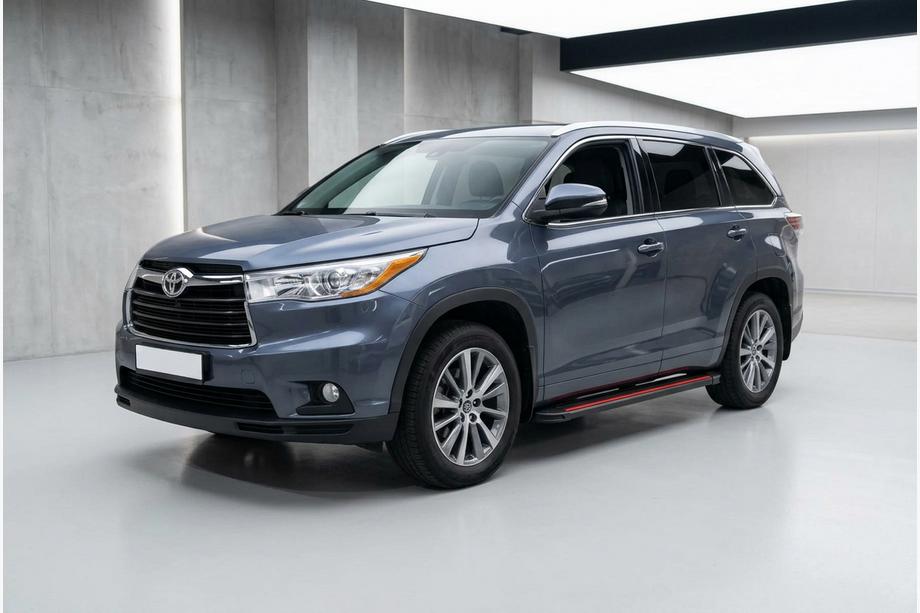 Toyota Highlander 2013-2019 гг. Боковые Подножки Maya Red (2 шт., Алюминий) Фото 1